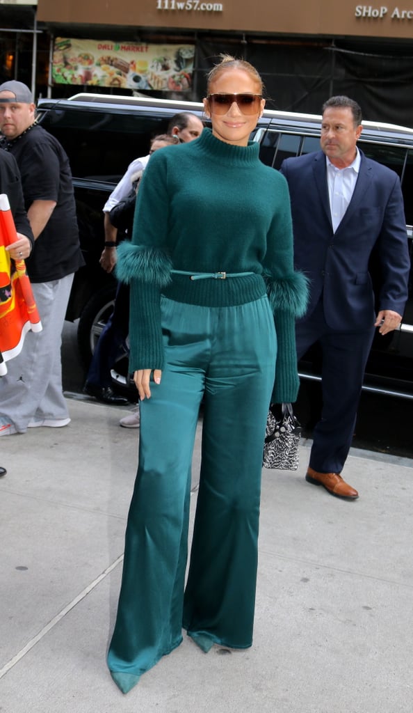 Jennifer Lopez Wearing Sally LaPointe in NYC