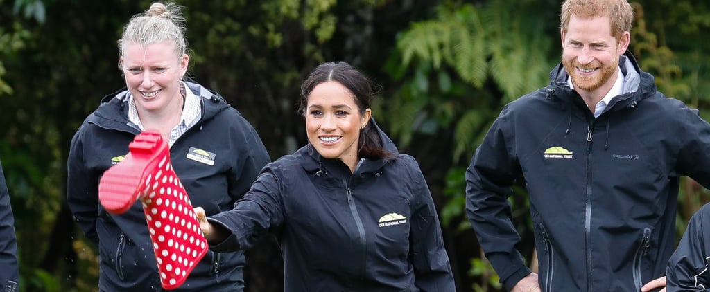 Prince Harry and Meghan Markle Toss Rainboots in New Zealand