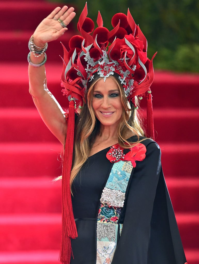 Sarah Jessica Parker made headlines with her look, which was a take on a traditional Chinese bridal outfit.