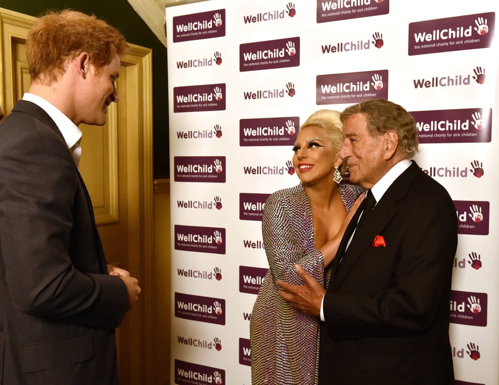 Prince Harry and Lady Gaga at the WellChild Gala in London