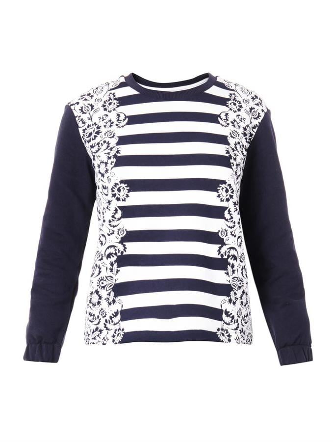 Mother of Pearl Baley Floral and Striped Sweatshirt