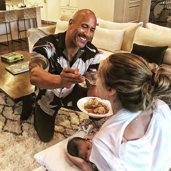 The Rock Feeding His Wife While She Breastfeeds