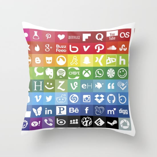Rainbow Social Throw Pillow