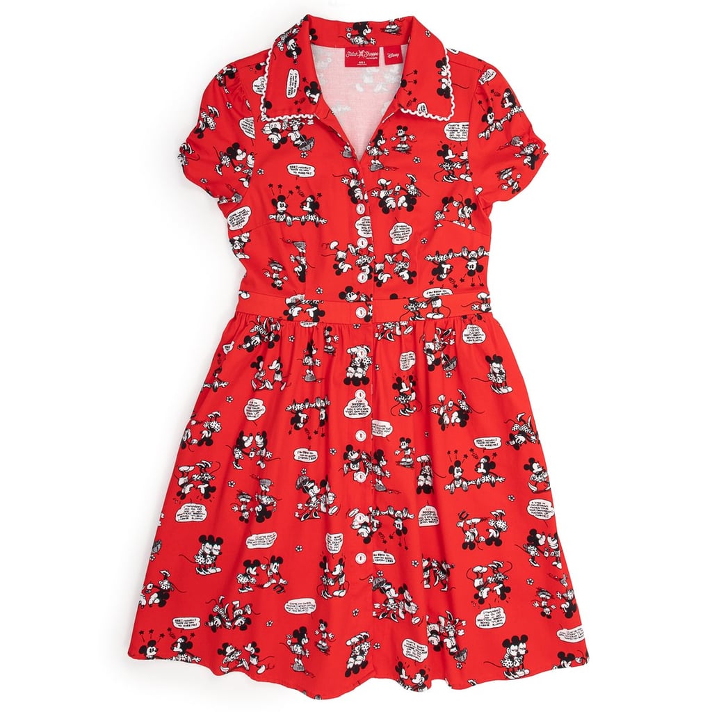Disney Stitch Shoppe Mickey Minnie Red Comic Strip Diner Dress