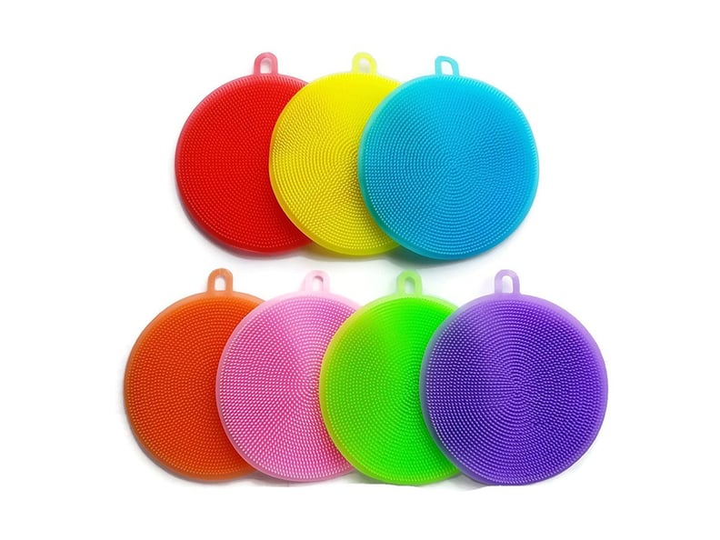 Antibacterial Silicone Dishwashing Sponges (Pack of 7)