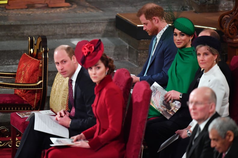 William, Kate, Harry, and Meghan at Commonwealth Day Service 2020