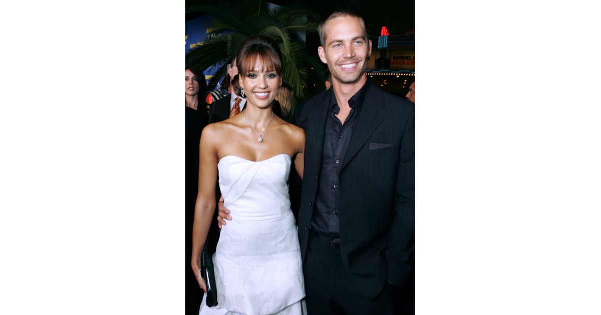 Paul Walker and Jessica Alba smiled for photos together at the LA