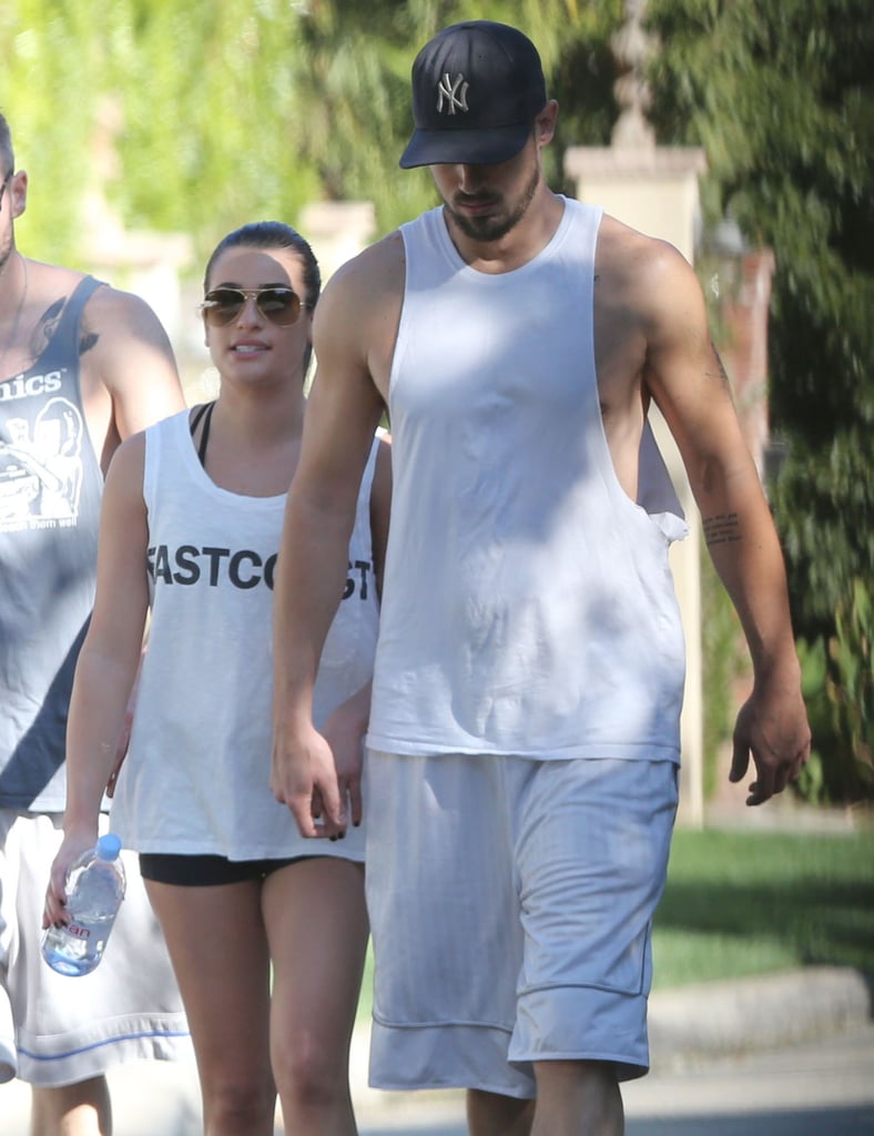 Lea Michele and Matthew Paetz went on a hike in LA on Sunday.