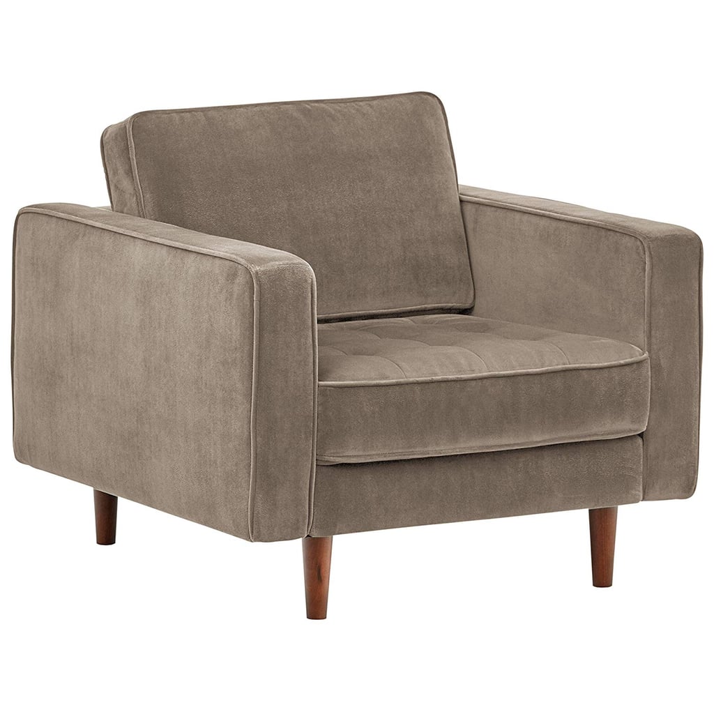 Rivet Aiden Tufted Mid-Century Modern Velvet Accent Chair