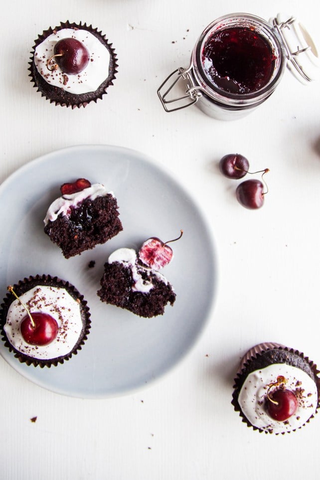 Vegan Black Forest Cupcakes