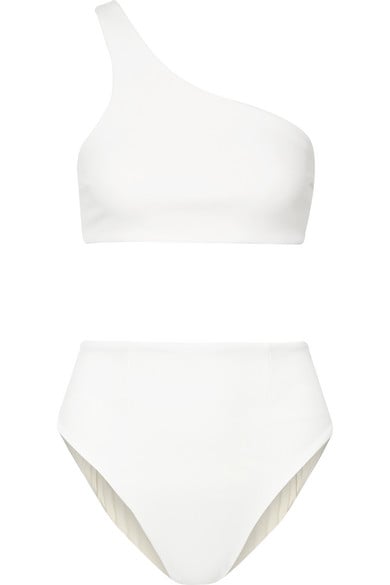 Haight Perlin One-Shoulder Stretch-Crepe Bikini