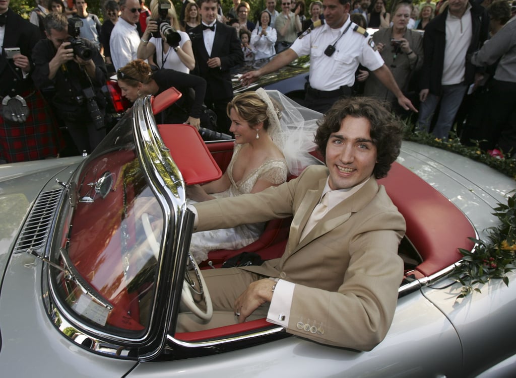 Justin Trudeau is fine as hell, but he's also taken, we're afraid. The prime minister of Canada put a ring on it over a decade ago, and we found the photos to prove it. Yep, we uncovered evidence from his perfect, amazing wedding to Sophie Grégoire back on May 28, 2005. That tan suit, that fluffy hair: he is basically a real-life Prince Eric. 
Not only is Justin himself ridiculously cute, but his love story is adorable as well. Sophie was a childhood classmate of Justin's brother Michel, so they grew up together. They crossed paths once more in 2003 when they cohosted a charity ball together, and the rest is history. Their wedding was a Roman Catholic ceremony at the Sainte-Madeleine d'Outremont Church in Montreal. Now the parents of three are still going strong.
But enough about that, can we talk about how handsome Justin looks? Those eyes, that smile — can he just take over America as well? Enjoy the photos from his big day with Sophie.

    Related:

            
            
                                    
                            

            Think Justin Trudeau Is Sexy From the Front? Just Wait Until You See Him From Behind