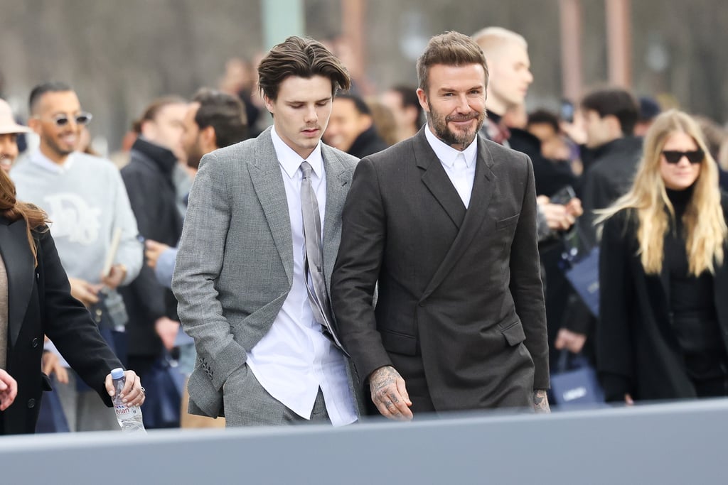 David and Cruz Beckham Sit Front Row at Paris Fashion Week | POPSUGAR ...