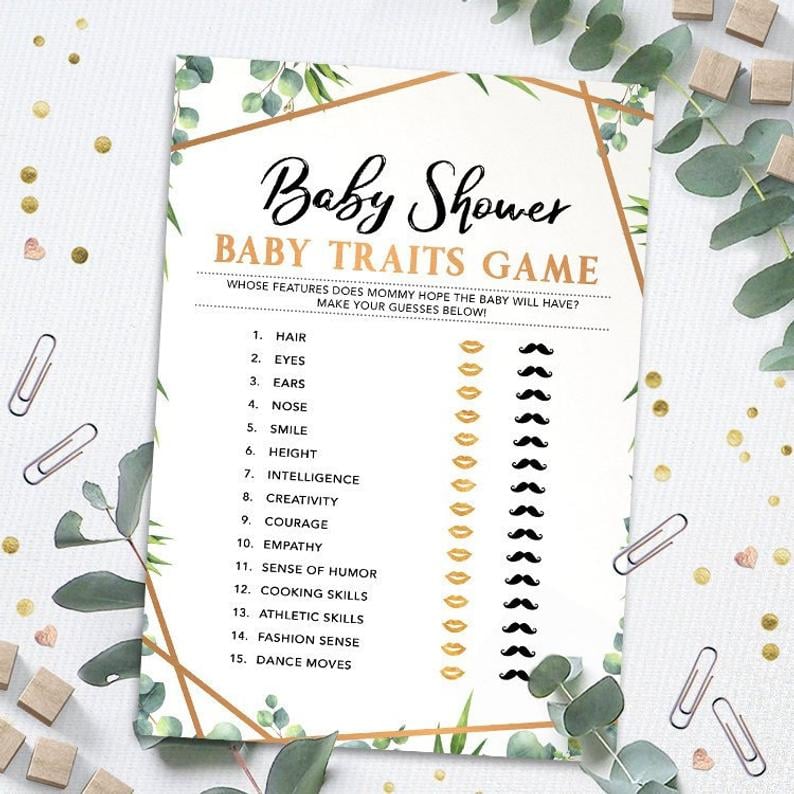 Printable Baby Traits Game