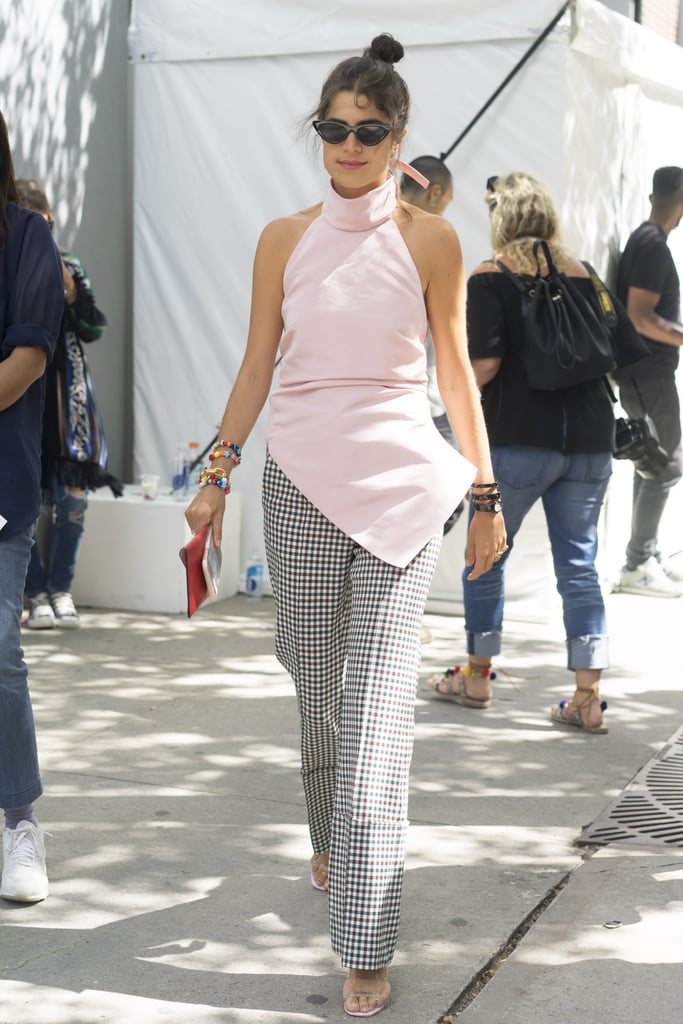 Leandra Medine wearing Rosie Assoulin at New York Fashion Week