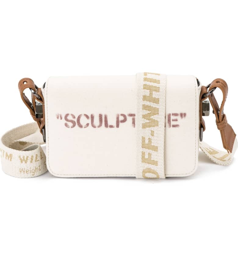 Off-White Sculpture Canvas Mini Flap Bag