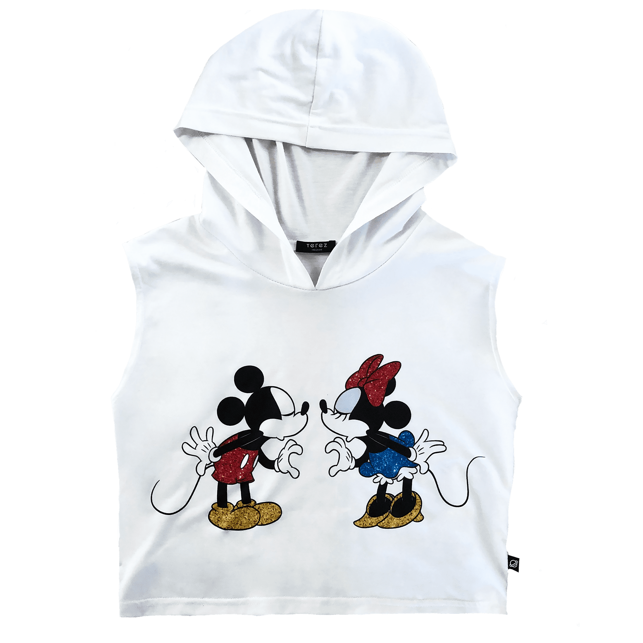 mickey mouse crop top hoodie