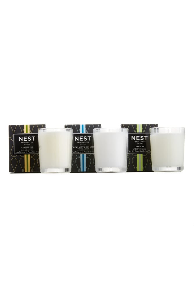 NEST Fragrances Grapefruit, Ocean Mist & Sea Salt and Bamboo Votive Candle Trio