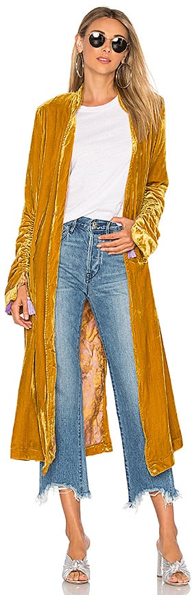 Free People Dhalia Velvet Duster Coat