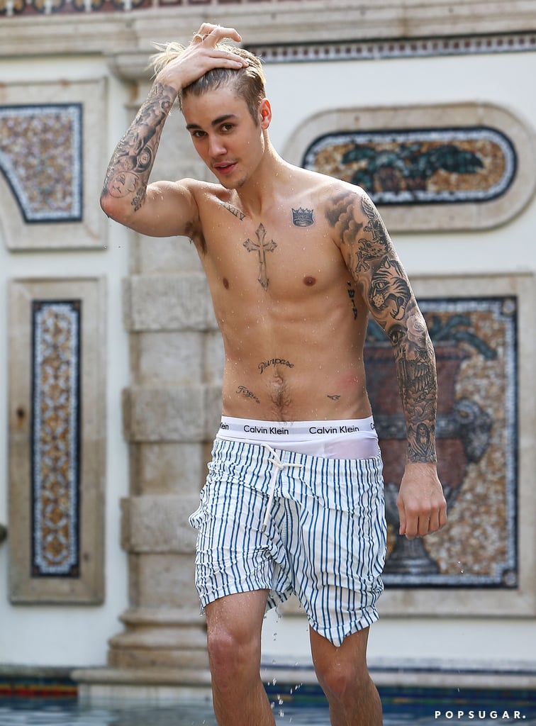 Justin Bieber Shirtless Pictures In Miami December 2015 Popsugar