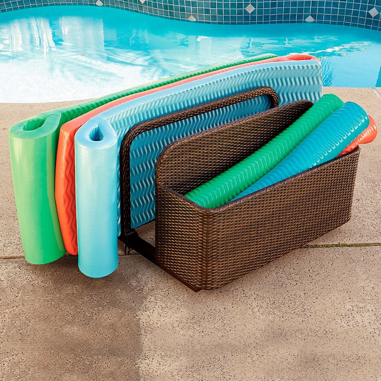 Wicker Float Storage Unit Best Outdoor Organization and Storage