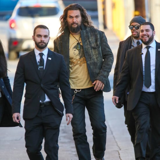 Jason Momoa Arriving at Jimmy Kimmel Live January 2017