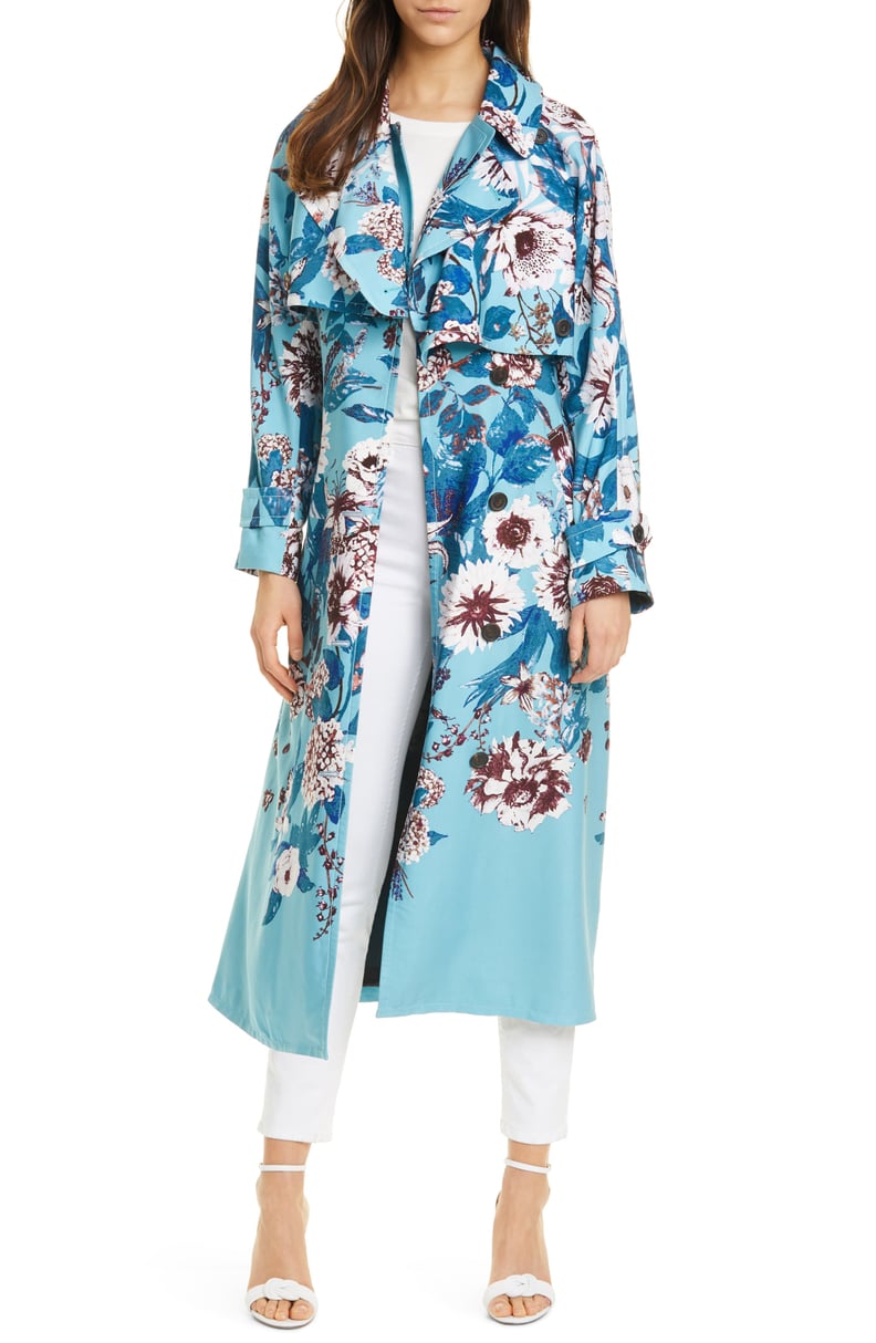 Diane von Furstenberg Patsy Floral Trench Coat