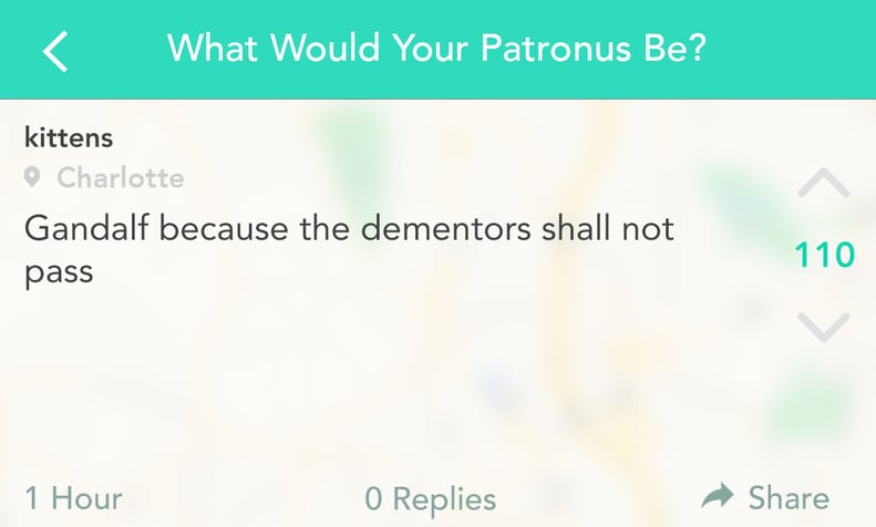 This Patronus will definitely stand up to evil.