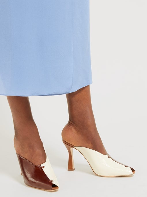 Wandler Niva Bi-Colour Leather Mules