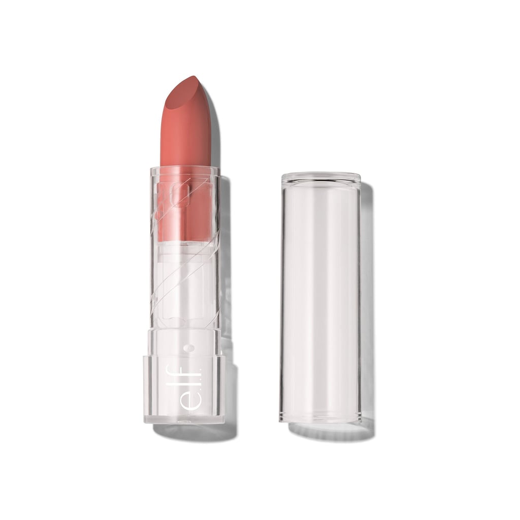 For my lips, I wanted to keep it soft so I used E.l.f. Cosmetics Srlsy Satin Lipstick ($3) in the shade Nectar. It glided on as smooth as butter.