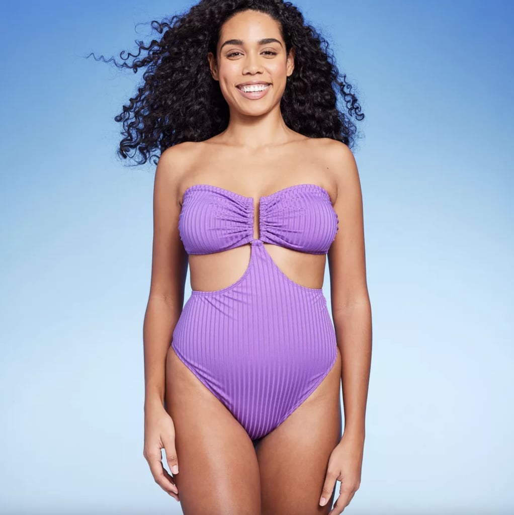 Shade & Shore Bandeau Cut-Out One-Piece Swimsuit