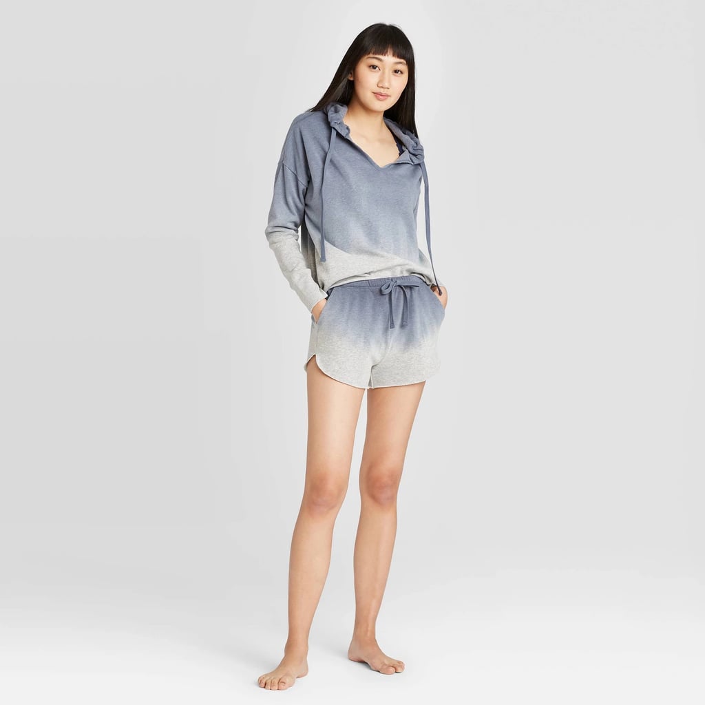 Target Women's Dip Dye Hooded Lounge Sweatshirt  - Colsie™ Blue