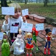A 4-Year-Old Held a Badass Backyard Women's March Featuring Princess and Superhero Dolls