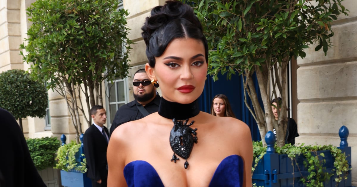 Kylie Jenner’s Blue Schiaparelli Dress at Paris Fashion Week