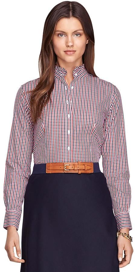 Mock-Collar Button-Up Shirt