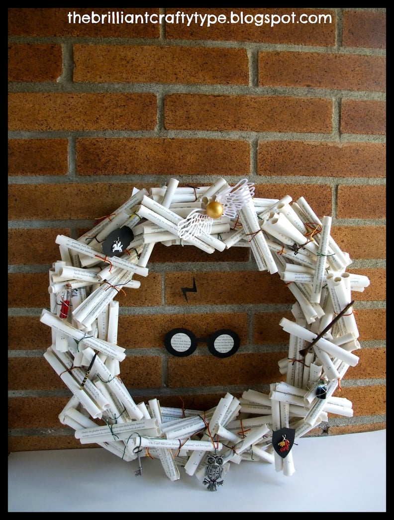 Harry Potter Book Pages Wreath