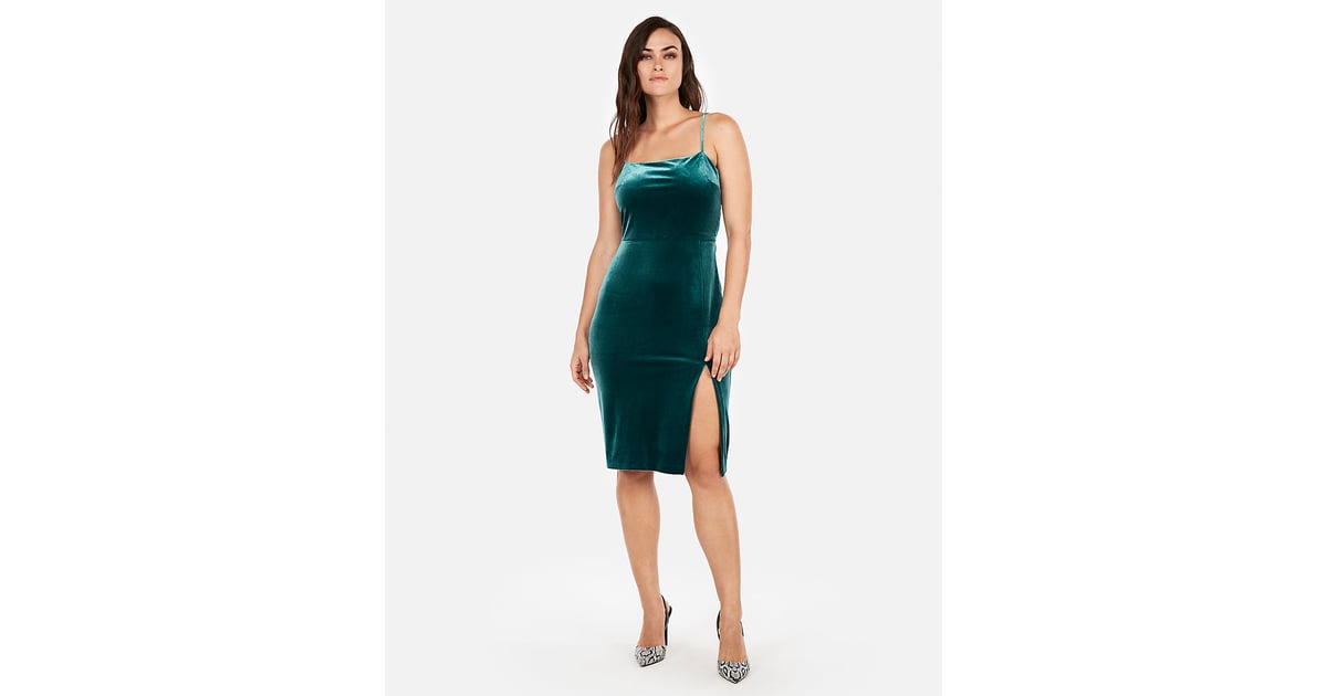 Express front slit sheath dress 2025