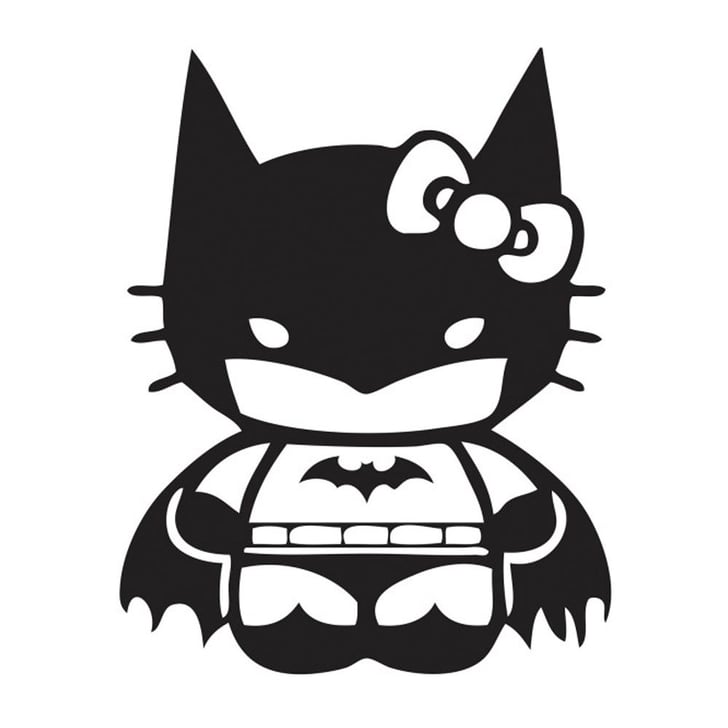 Hello Kitty Skull Stencil