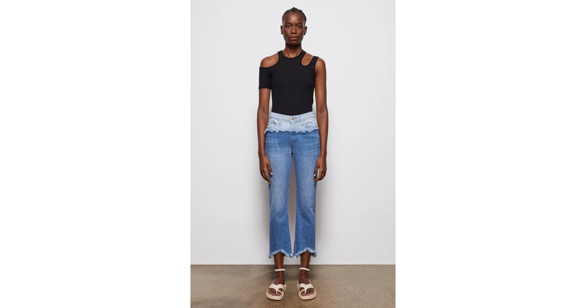 Jonathan Simkhai River Straight Leg Denim Low Rise Baggy and 6