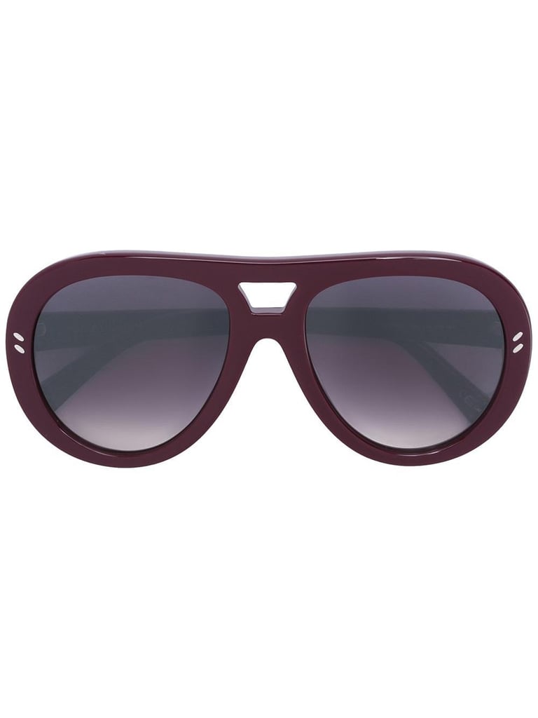 Go for a rich color in these ultra-flattering Stella McCartney Rounded Aviator Sunglasses ($285).