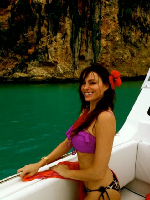 Sofia went boating during a May 2012 tropical trip. 
Source: Who Say user Sofia Vergara