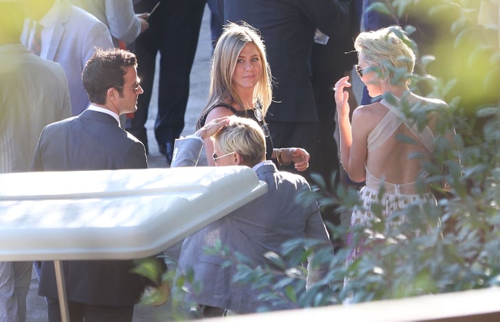 Jennifer Aniston and Justin Theroux dropped by Jimmy Kimmel's wedding