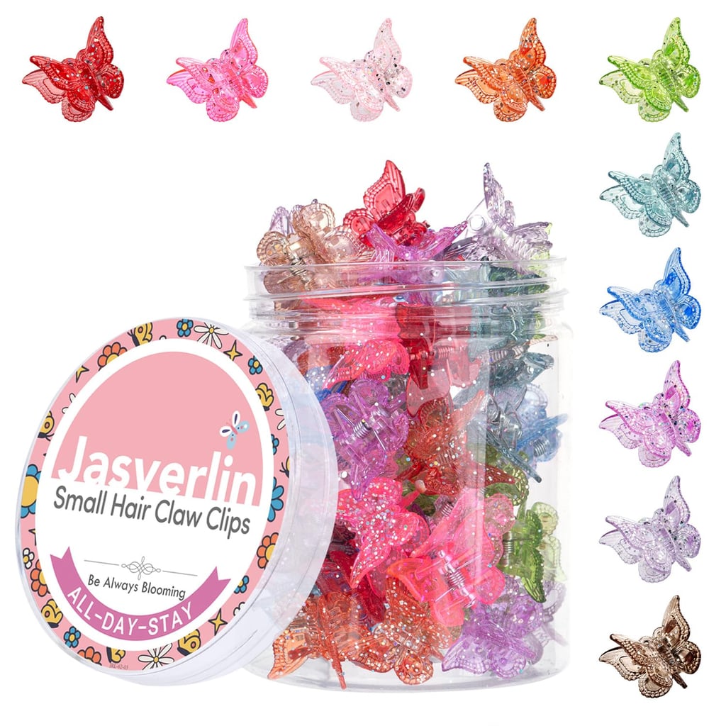 Jasverlin Glitter Mini Butterfly Hair Claw Clips