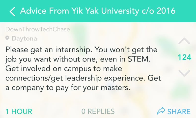 Try doing at least one internship.