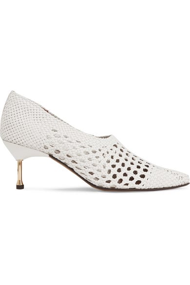 Souliers Martinez Menorca Woven Leather Pumps