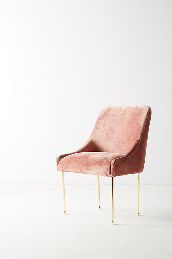 Anthropologie Slub Velvet Elowen Chair 18 Pink Accent Chairs to