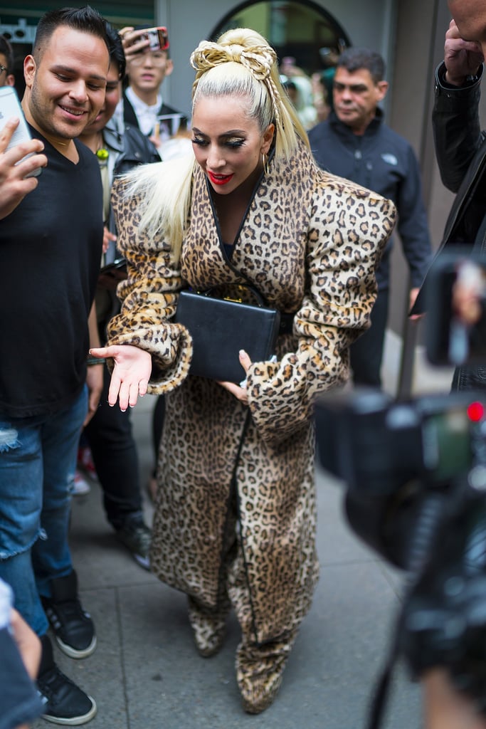 Lady Gaga Wears Braided Hair Bow May 2018