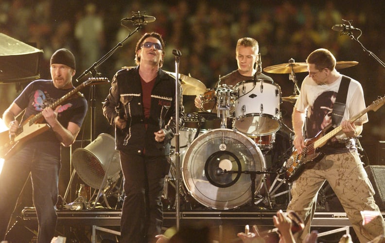 U2 Performs at the Super Bowl in 2002
