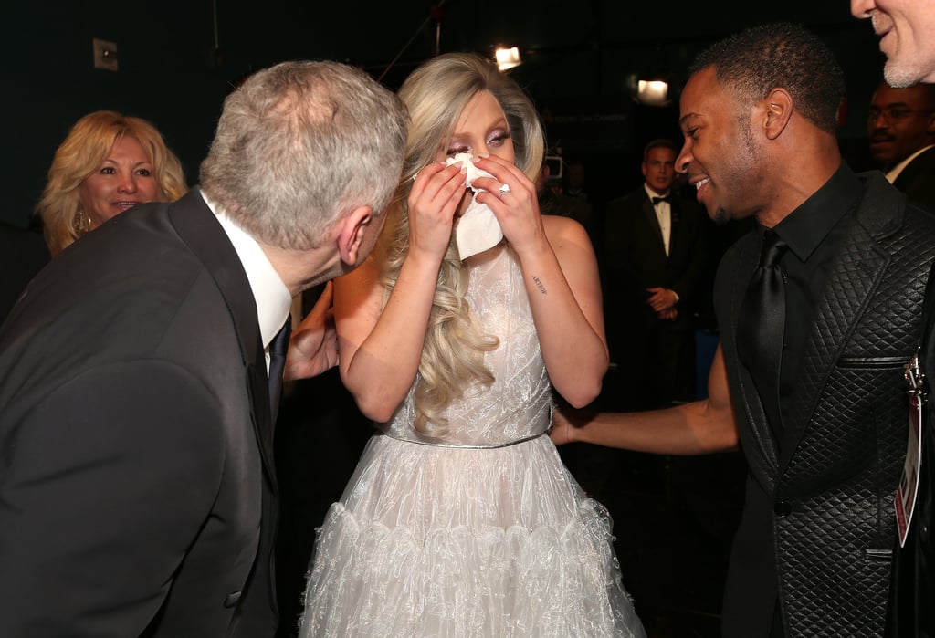 Lady Gaga let out tears of joy after her tribute to Julie Andrews.