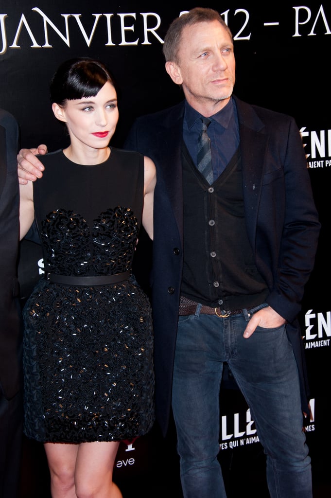 Daniel Craig and Rooney Mara premiere The Girl With the Dragon Tattoo in Paris.